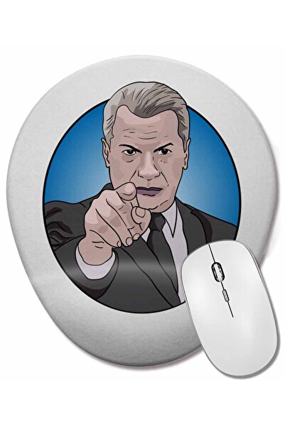 BASKI DÜNYASI Mouse Pad oval Siqueira Meme cu suport pentru încheietura mâinii