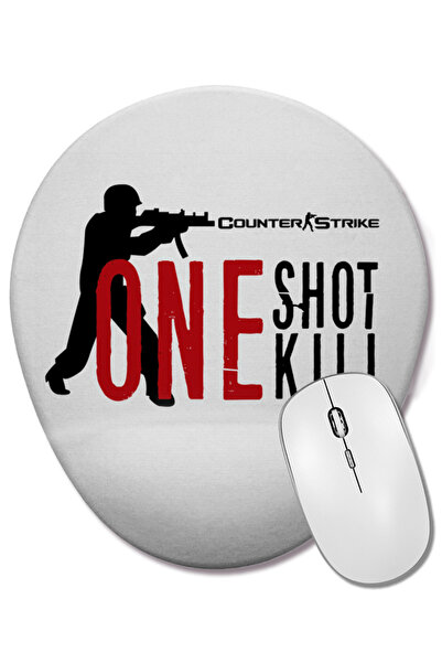 BASKI DÜNYASI Counter Strike One Shot Kill Oval Mouse Pad με υποστήριξη καρπού