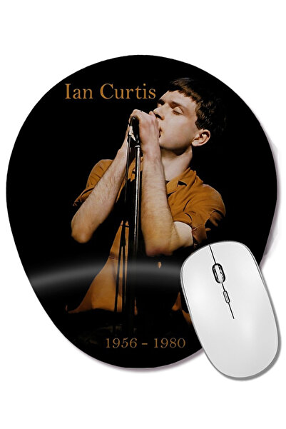 BASKI DÜNYASI Mouse Pad oval Ian Curtis cu suport pentru încheietura mâinii