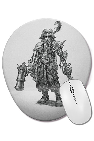 BASKI DÜNYASI Mouse Pad oval Gangplank cu suport pentru încheietura mâinii