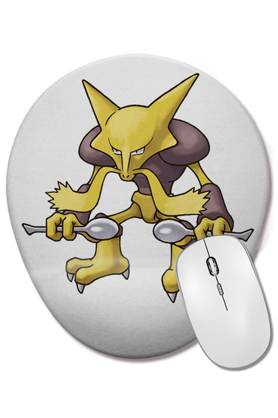 BASKI DÜNYASI Pokemon Alakazam Οβάλ ποντίκι με υποστήριξη καρπού
