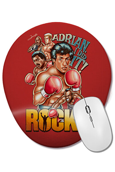BASKI DÜNYASI Rocky Adrian I Did It Mouse Pad oval cu suport pentru încheietu...
