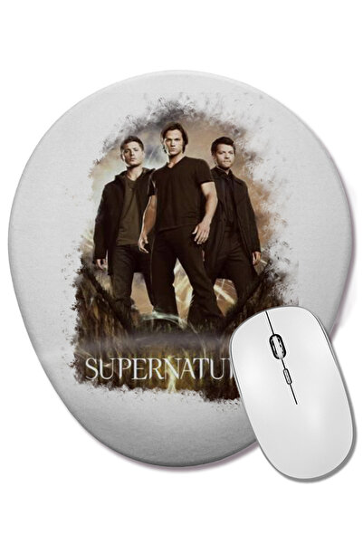 BASKI DÜNYASI Supernatural 02 Bilek Destekli Oval Mouse Pad