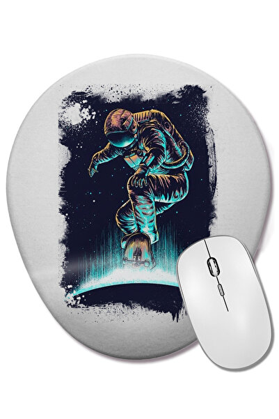 BASKI DÜNYASI Mouse Pad oval Sk8 Galatico cu suport pentru încheietura mâinii