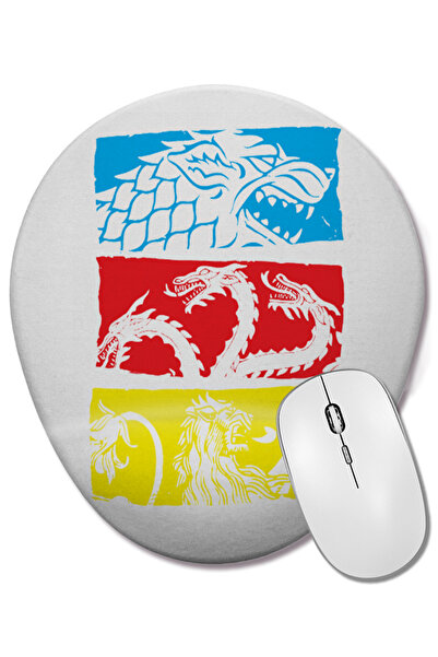 BASKI DÜNYASI Game of Thrones 01 Mouse Pad oval cu suport pentru încheietura ...