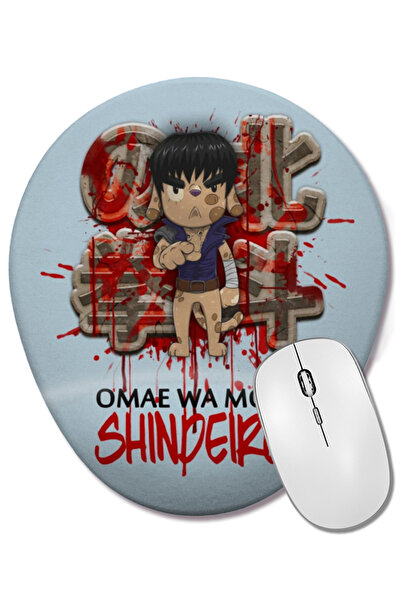BASKI DÜNYASI Omae Wa Mou Shindeiru Mouse Pad oval cu suport pentru încheietura mâinii