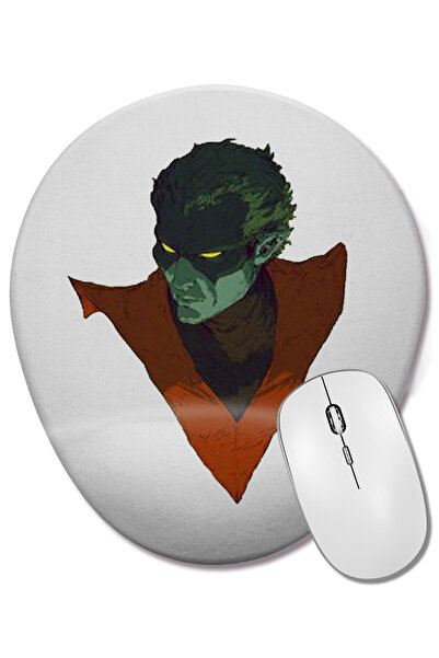 BASKI DÜNYASI Mouse Pad oval Nightcrawler X men cu suport pentru încheietura ...