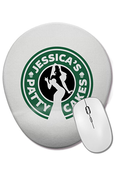 BASKI DÜNYASI Οβάλ ποντίκι με υποστήριξη καρπού Jessica Rabbit Patty Cakes Co...