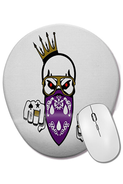 BASKI DÜNYASI Mouse Pad oval Balas cu suport pentru încheietura mâinii