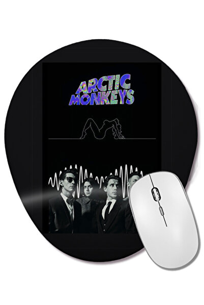 BASKI DÜNYASI Mouse Pad oval Arctic Monkeys cu suport pentru încheietura mâinii