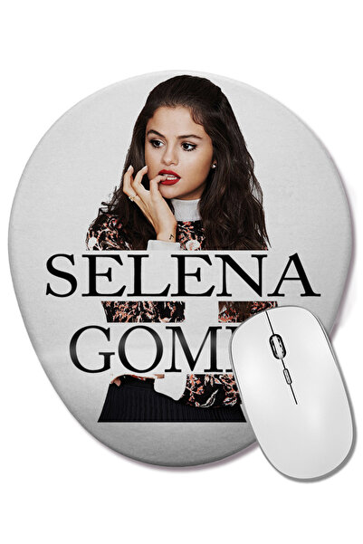 BASKI DÜNYASI Mouse Pad oval Selena Gomez cu suport pentru încheietura mâinii