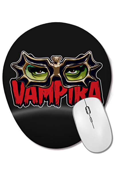 BASKI DÜNYASI Mouse Pad oval cu suport pentru încheietura mâinii Vampir Vampi...