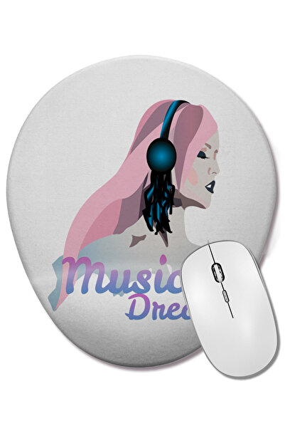 BASKI DÜNYASI Mouse Pad oval Luka Music Dream Music cu suport pentru încheiet...