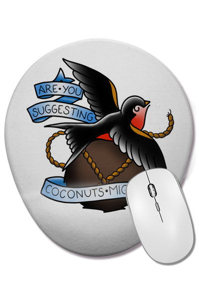 BASKI DÜNYASI Mouse Pad oval Monty Python Coconuts Migrate cu suport pentru î...