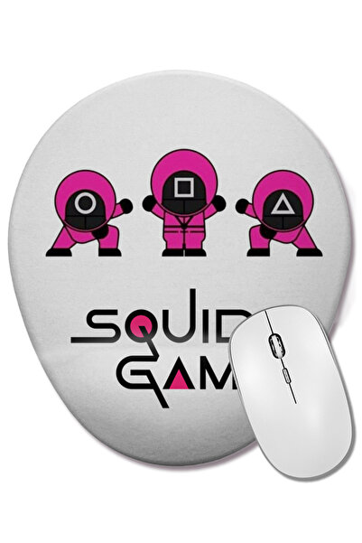 BASKI DÜNYASI Squid Game 02 Οβάλ ποντίκι με υποστήριξη καρπού