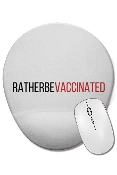 BASKI DÜNYASI Mouse Pad oval cu suport pentru încheietura mâinii RatherBeVacc...