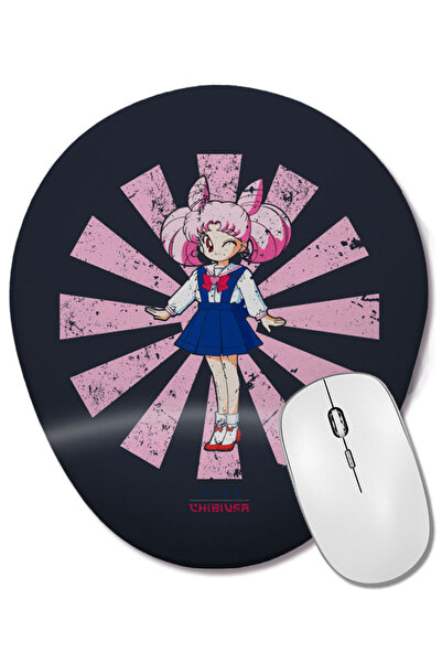 BASKI DÜNYASI Mouse Pad oval cu suport pentru încheietura mâinii Chibiusa Ret...