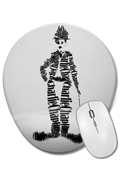 BASKI DÜNYASI Овальна підкладка для миші з підлокітником Charlie Chaplin
