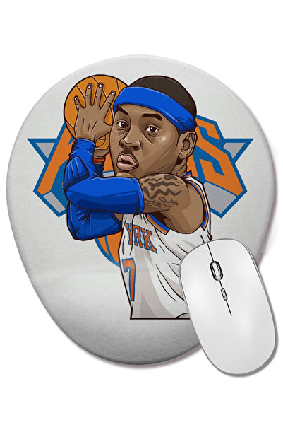 BASKI DÜNYASI Ο Κάρμελο Άντονι Νέου Υόρκης Νικς έχει οβάλ ποντίκι με υποστήρι...