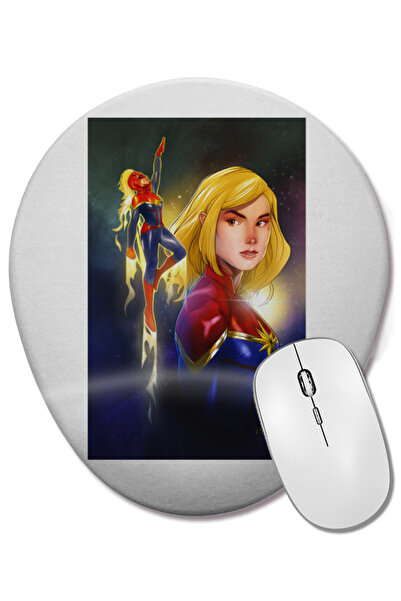 BASKI DÜNYASI Mouse Pad oval Avengers Captain Marvel cu suport pentru încheie...
