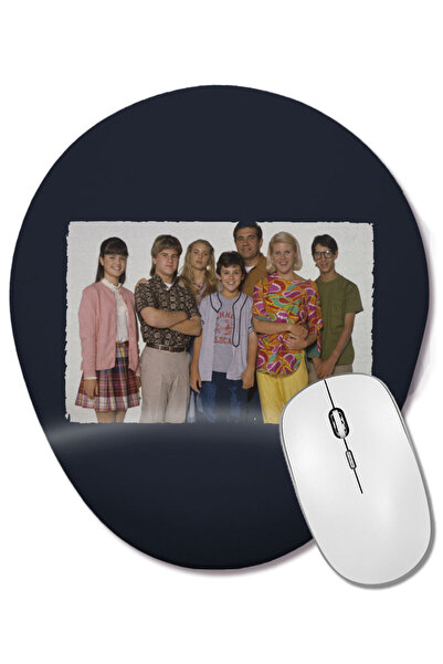 BASKI DÜNYASI Mouse Pad oval retro The Wonder Years Cast cu suport pentru încheietura mâinii