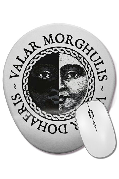 BASKI DÜNYASI Game Of Thrones Valar Morghulis Valar Dohaeris Mouse Pad oval c...