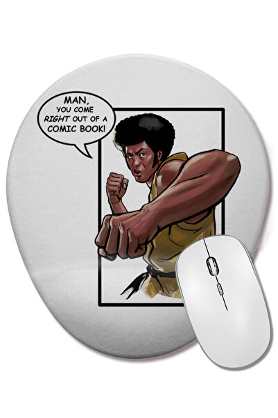 BASKI DÜNYASI Mouse Pad oval cu suport pentru încheietura mâinii Jim Kelly Comic