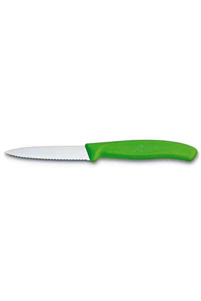 Victorinox 6.7636.L114 8cm Yeşil Tırtıklı Soyma Bıçağı