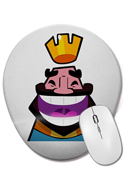 BASKI DÜNYASI Clash Royale Clash of Clans Bilek Destekli Oval Mouse Pad