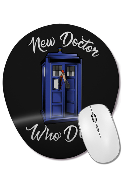 BASKI DÜNYASI Mouse Pad oval Doctor Who New Doctor cu suport pentru încheietu...