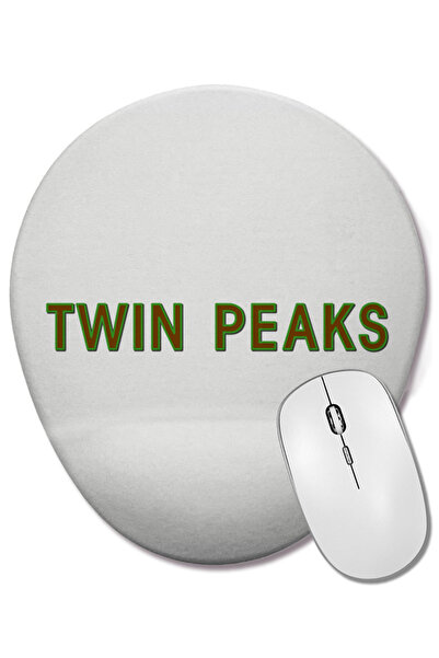 BASKI DÜNYASI Λογότυπο Twin Peaks Απλό οβάλ ποντίκι με υποστήριξη καρπού