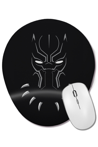 BASKI DÜNYASI Mouse Pad oval Pantera Negra cu suport pentru încheietura mâinii