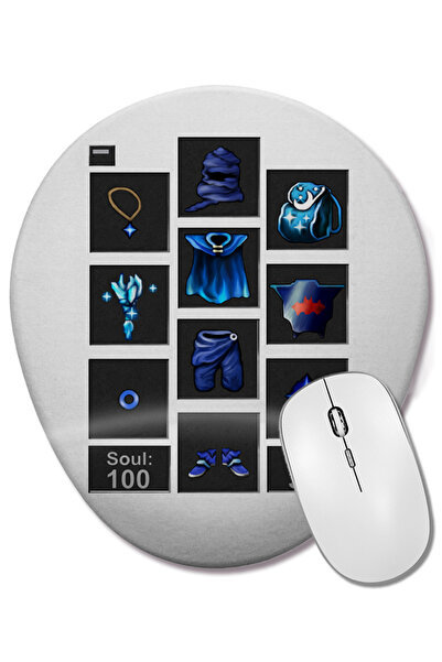 BASKI DÜNYASI Mouse Pad oval Knight 02 cu suport pentru încheietura mâinii