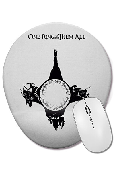 BASKI DÜNYASI One Ring To Rule Them All Mouse Pad oval cu suport pentru înche...