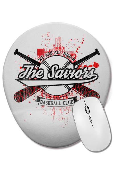 BASKI DÜNYASI Οβάλ ποντικοπίνακας με στήριγμα καρπού της ομάδας μπέιζμπολ The...