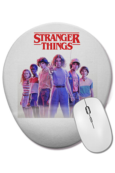 BASKI DÜNYASI Stranger Things 003 Οβάλ ποντίκι με υποστήριξη καρπού