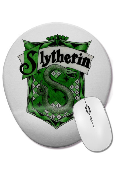 BASKI DÜNYASI Harry Potter Slytherin Bilek Destekli Oval Mouse Pad