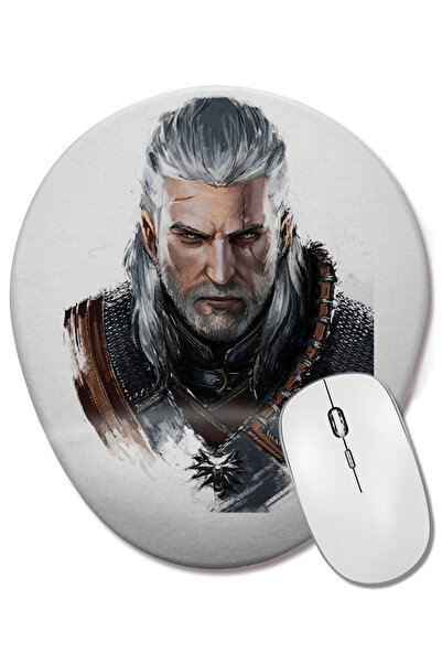 BASKI DÜNYASI Mouse Pad oval The Witcher Geralt Of Rivia cu suport pentru înc...