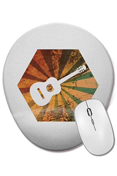 BASKI DÜNYASI Mouse Pad oval cu suport pentru încheietura mâinii, cu design r...