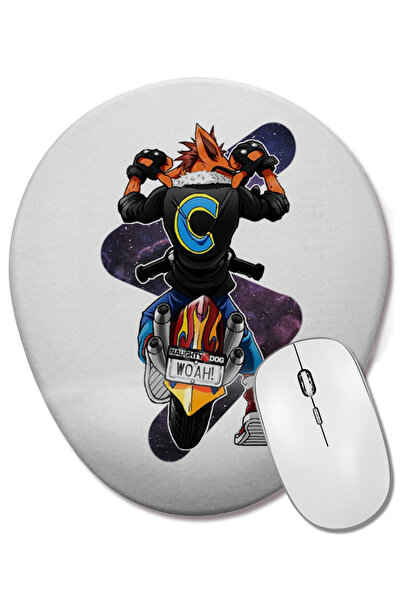 BASKI DÜNYASI Οβάλ ποντίκι με υποστήριξη καρπού Crash Bandicoot Badass