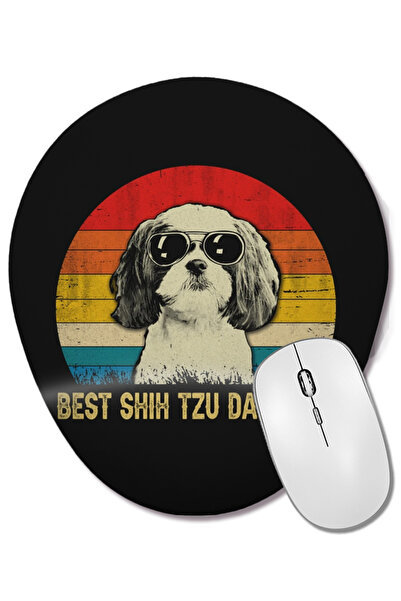 BASKI DÜNYASI Mouse Pad oval vintage cu suport pentru încheietura mâinii, cel...