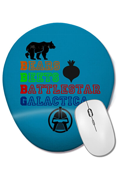 BASKI DÜNYASI Мечки Цвекло Battlestar Galactica 02 Овална подложка за мишка с...