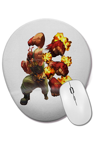 BASKI DÜNYASI Ralf The King of Fighters Mouse Pad oval cu suport pentru încheietura mâinii