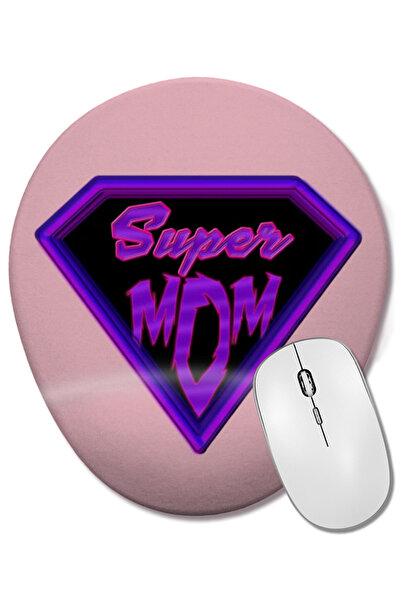 BASKI DÜNYASI Mouse Pad oval Supermom Süperanne 020 cu suport pentru încheietura mâinii