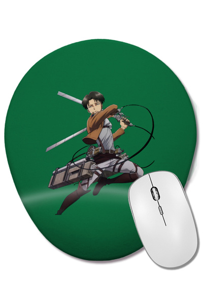 BASKI DÜNYASI Attack On Titan Levi God Mode Mouse Pad oval cu suport pentru î...