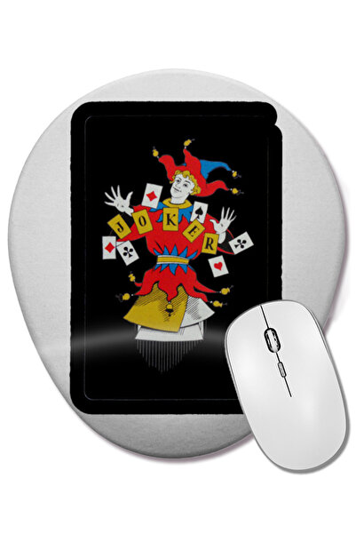 BASKI DÜNYASI Mouse Pad oval Joker cu suport pentru încheietura mâinii