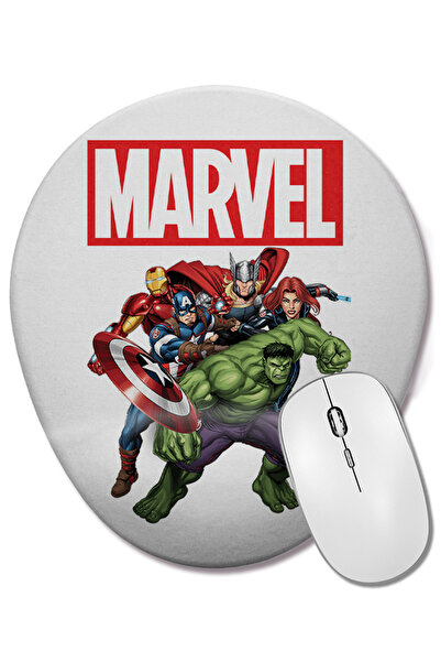 BASKI DÜNYASI Marvel 02 Οβάλ ποντίκι με οπίσθια υποστήριξη καρπού