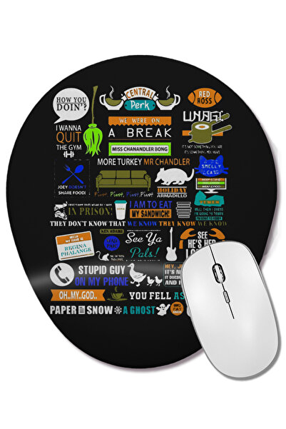 BASKI DÜNYASI Mouse Pad oval Friends Central cu suport pentru încheietura mâinii