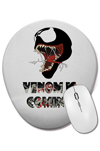 BASKI DÜNYASI Tampă de mouse ovală Venom is Coming cu suport pentru încheietu...
