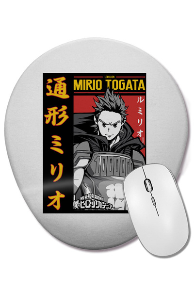 BASKI DÜNYASI Mirio Togata My Hero Academia Anime Mouse Pad oval cu suport pe...